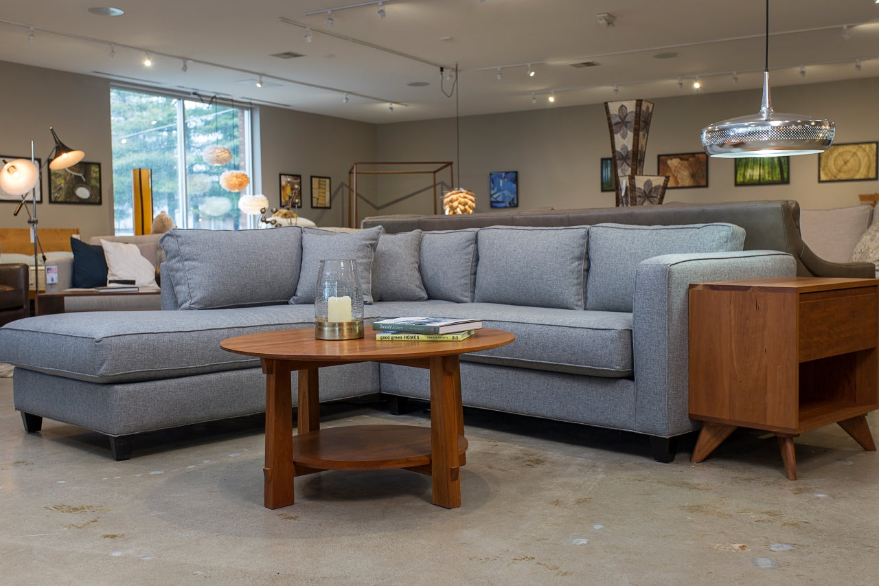 Enso Coffee Table and Modern Cube Side Table in TY Fine Furniture