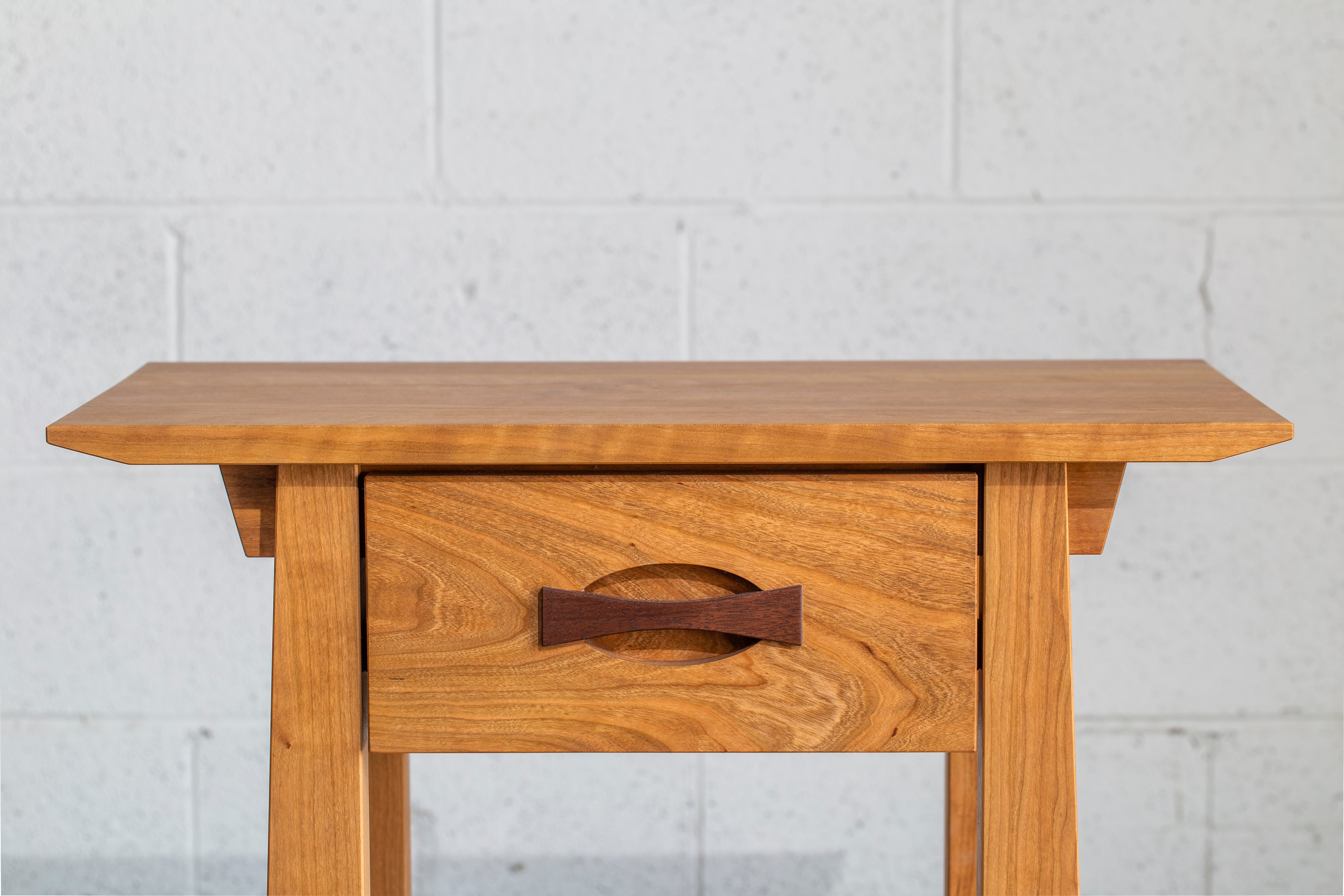 Enso wood side table in cherry