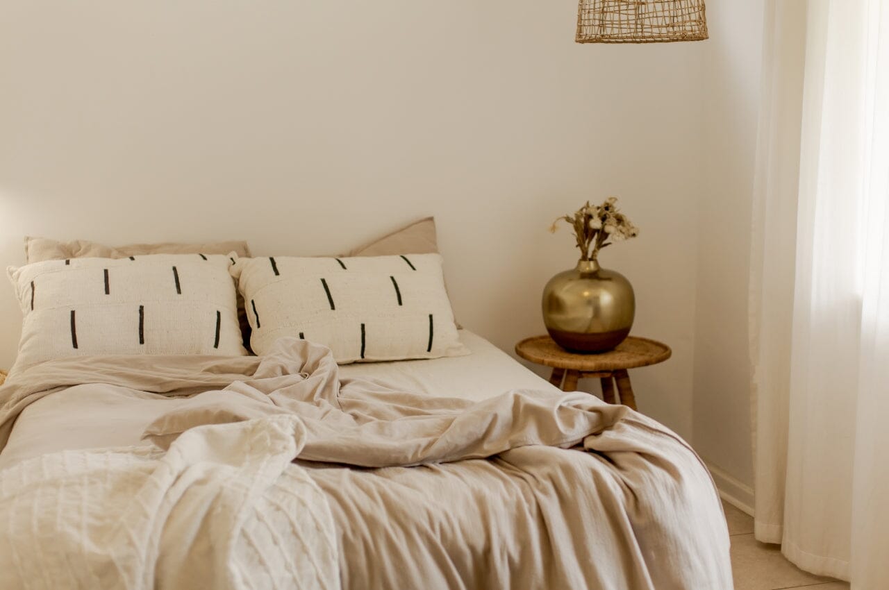 Bedroom with a neutral color palette