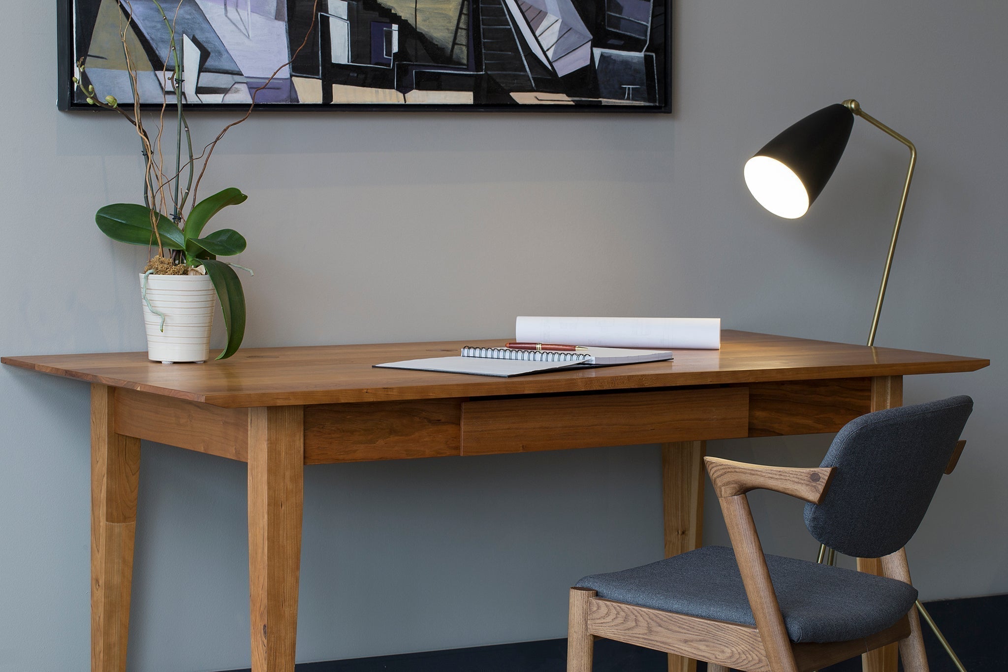 solid wood desk