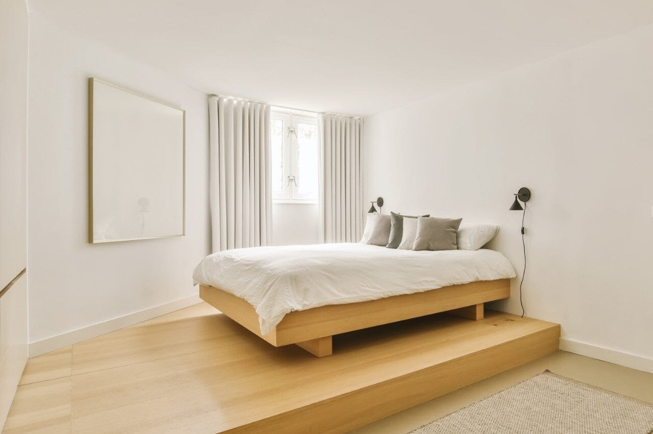 Solid wood platform bed from TY Fine Furniture