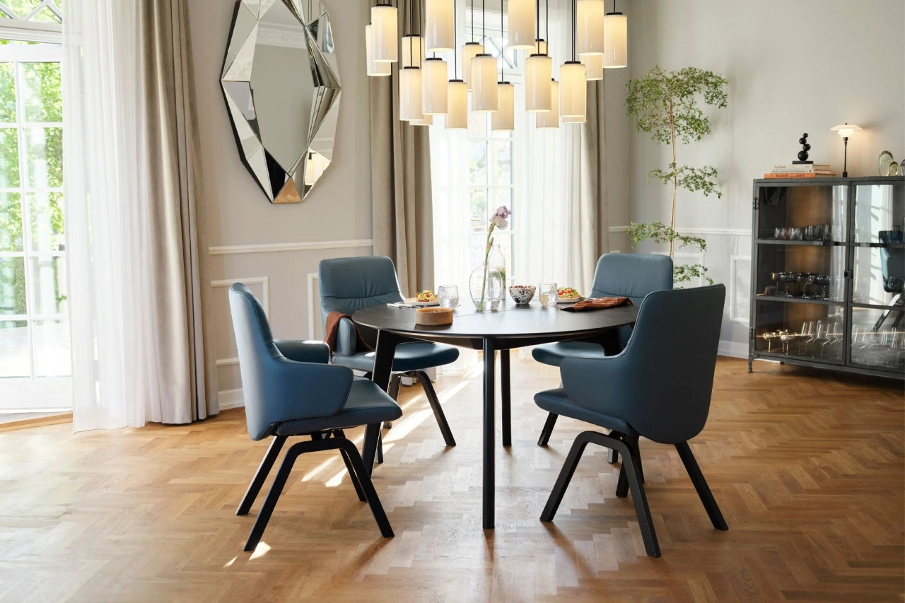 Stressless® Mint Dining Chair on Paloma Leather Teal