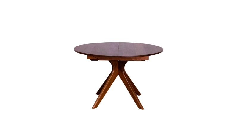 Strata Extendable Round Dining Dinette Table - Solid Wood Extension Dining Table