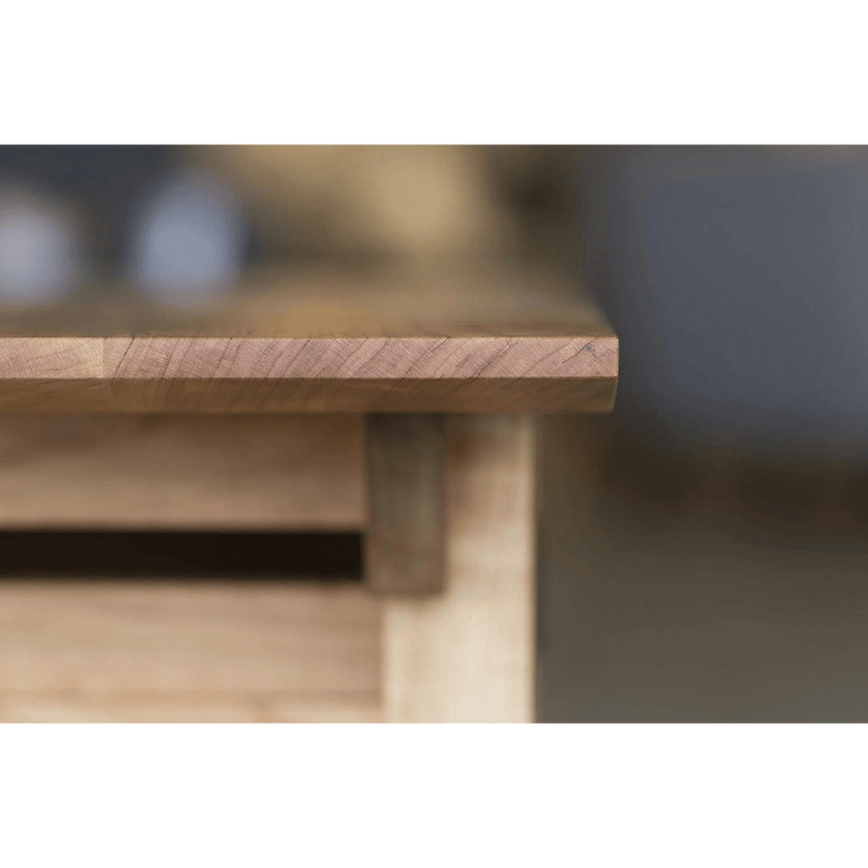Enso Side Table With Drawer Solid Wood Handmade Organic