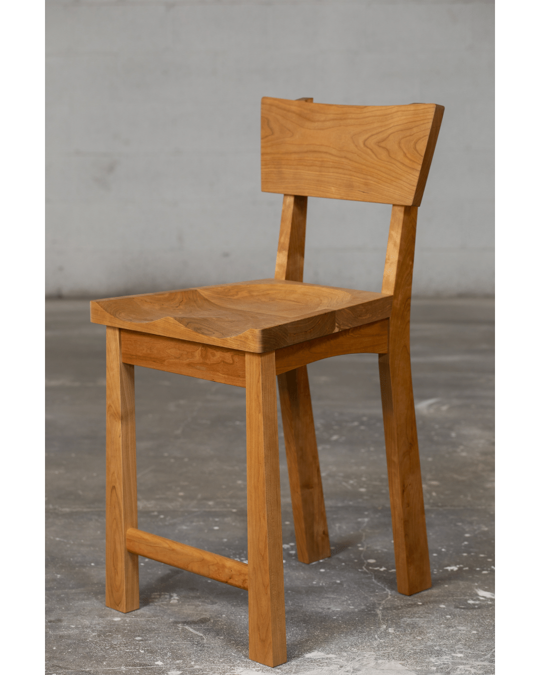 Enso Solid Wood Bar Stool - Handcrafted in Columbus, Ohio