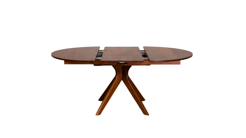 Strata Extendable Round Dining Dinette Table - Solid Wood Extension Dining Table