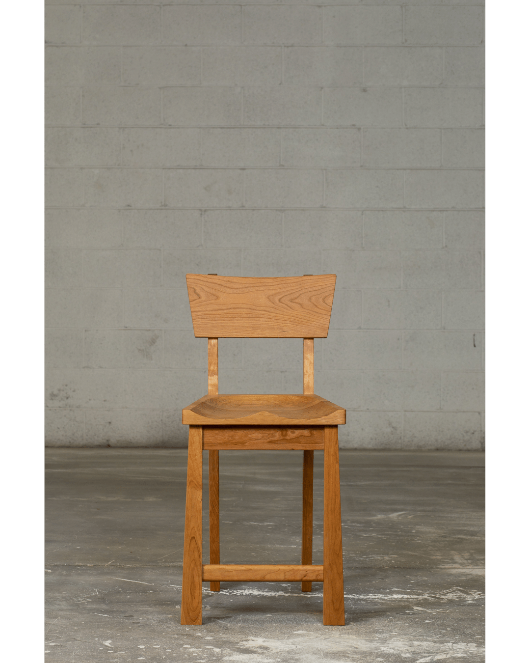 Enso Solid Wood Bar Stool - Handcrafted in Columbus, Ohio