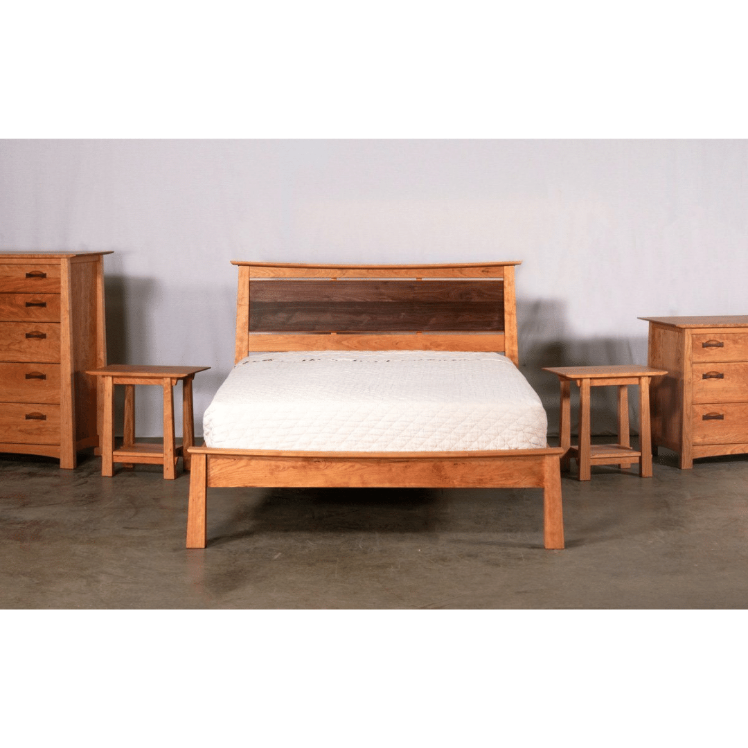 Enso Platform Bed Frame and Headboard - Solid Wood Modern Bed Frame