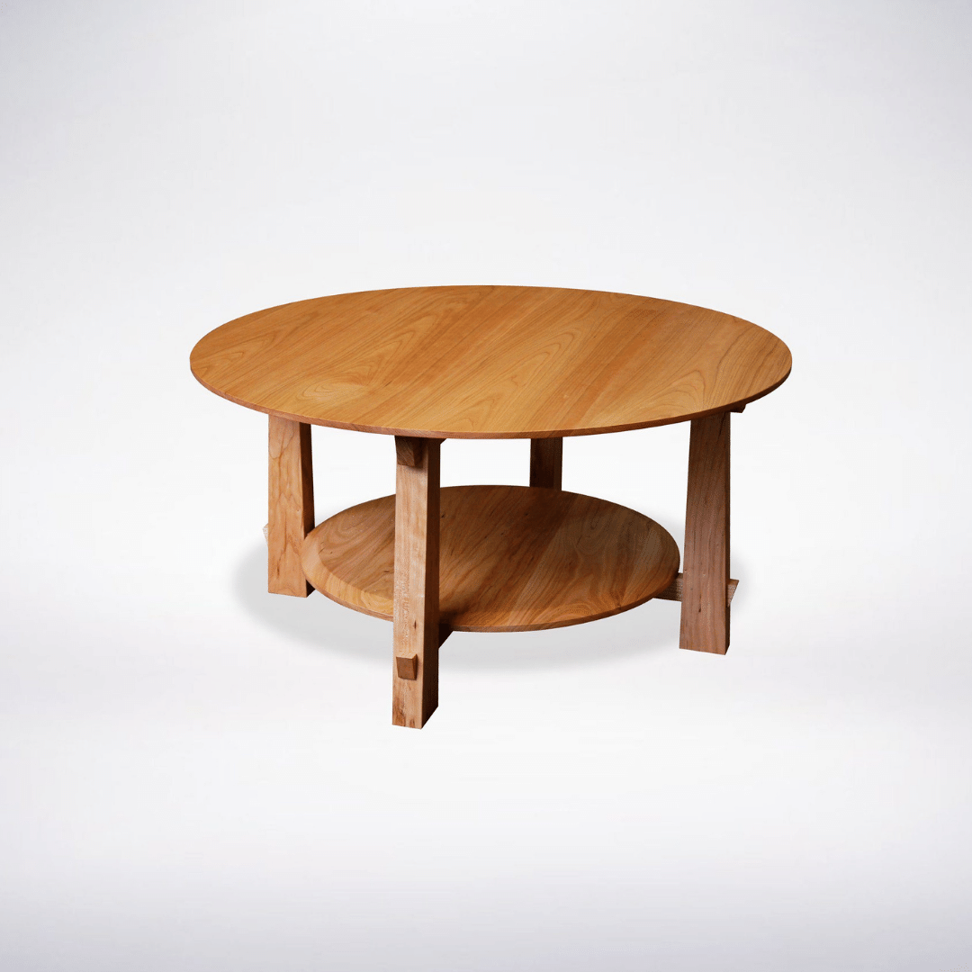 Enso Round Coffee Table - Solid Wood Table Crafted in Ohio