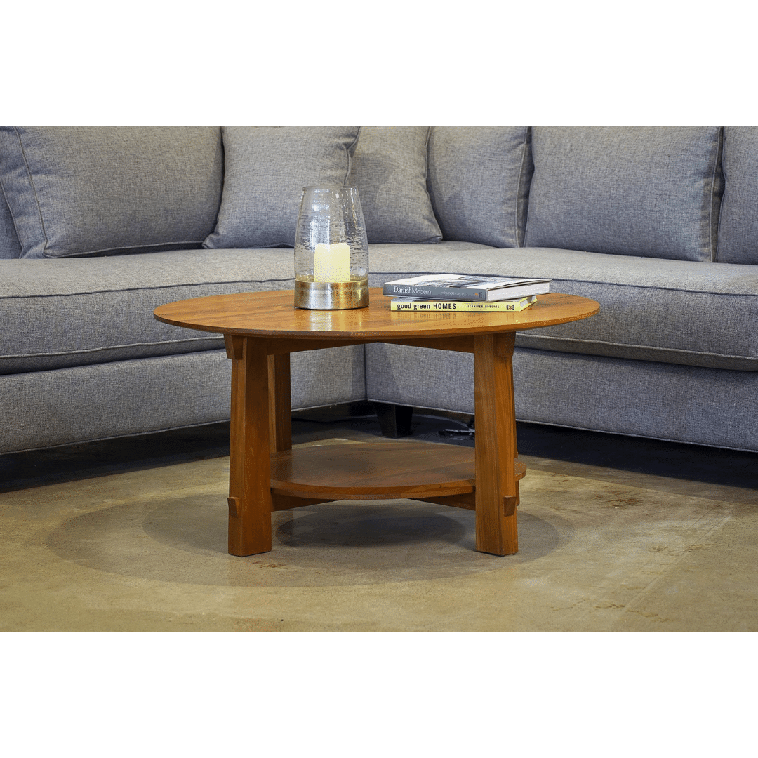 Enso Round Coffee Table - Solid Wood Table Crafted in Ohio