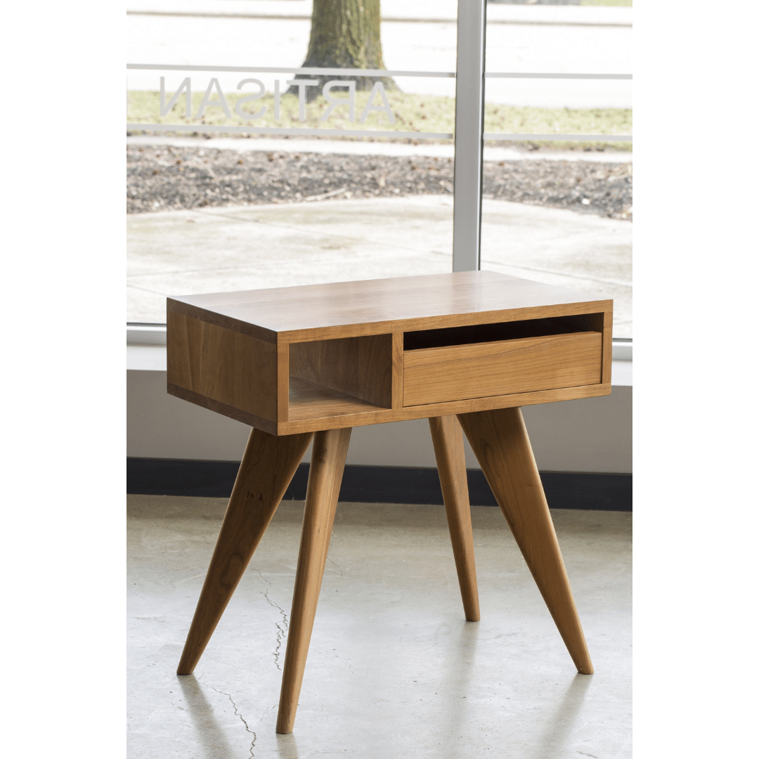 Mid-Century Modern Side Table - Solid Wood and Handcrafted in Columbus, Ohio