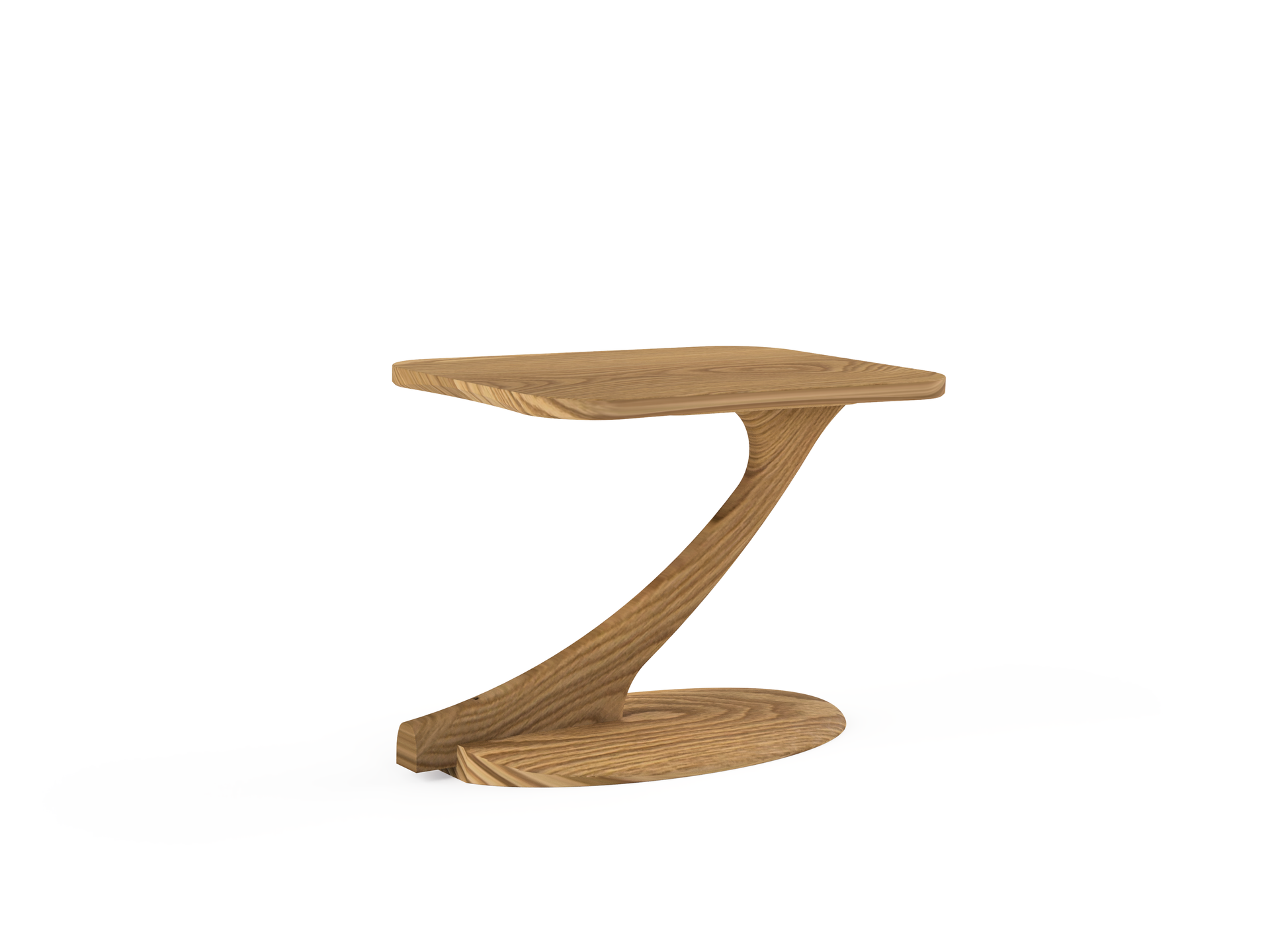 Cantilever Side Table Solid Wood Handmade