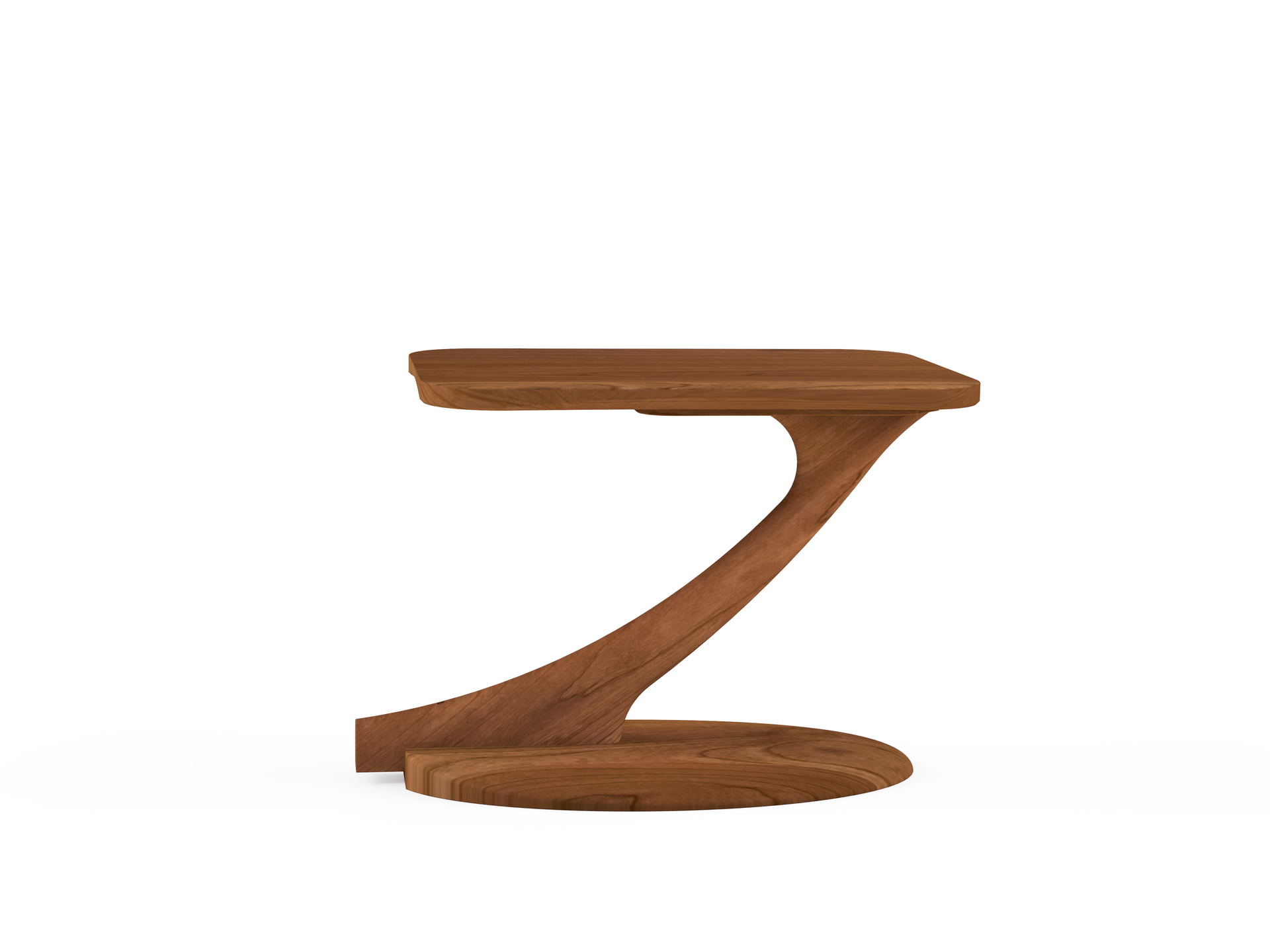 Cantilever Side Table Solid Wood Handmade