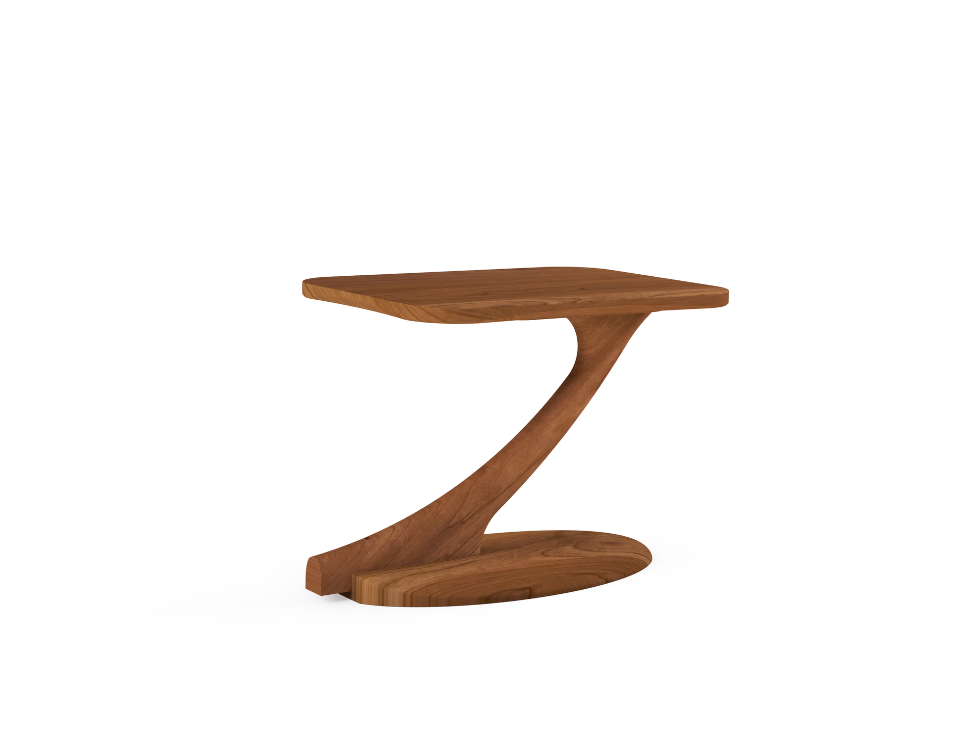 Cantilever Side Table Solid Wood Handmade