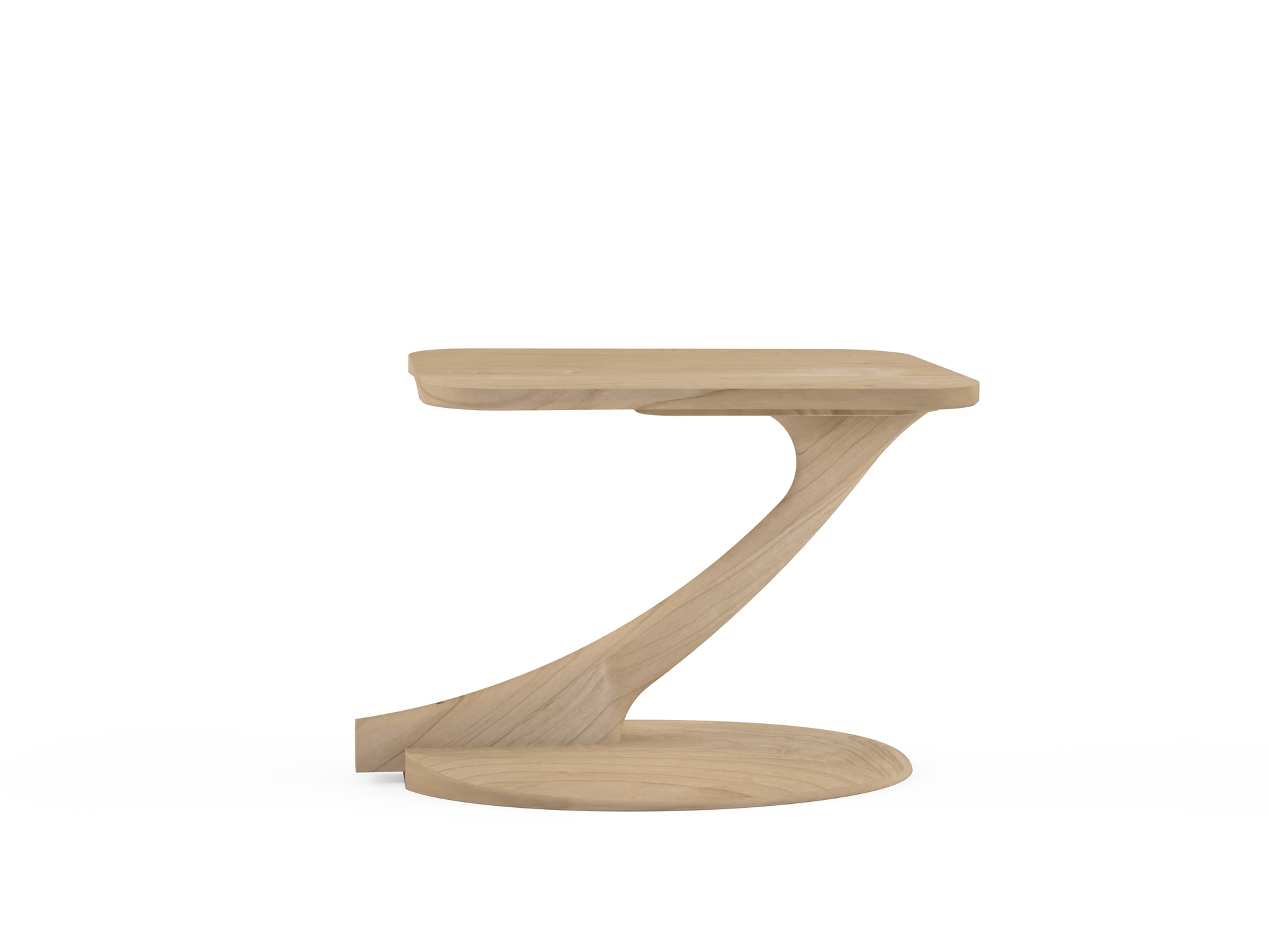 Cantilever Side Table Solid Wood Handmade