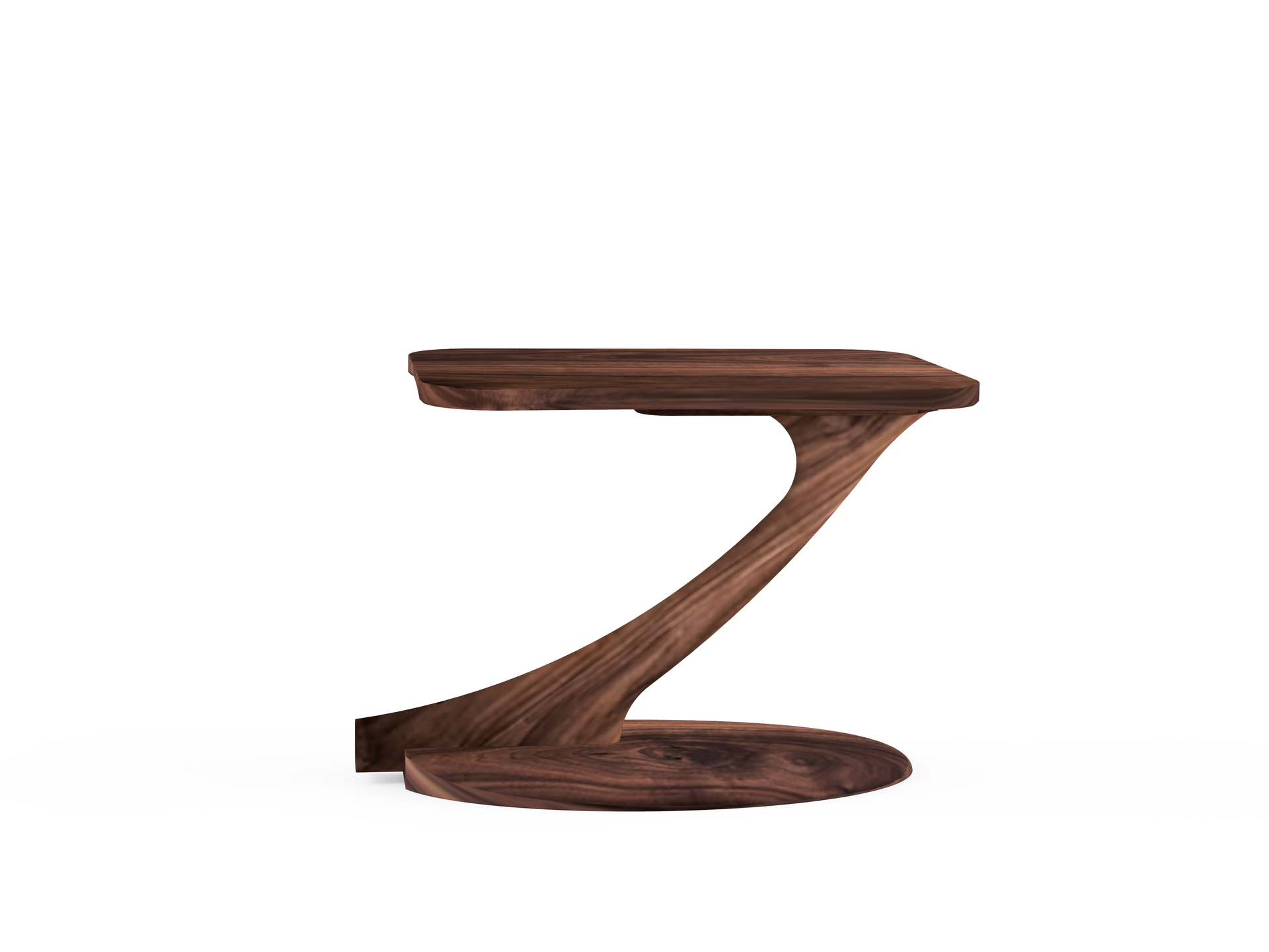 Cantilever Side Table Solid Wood Handmade