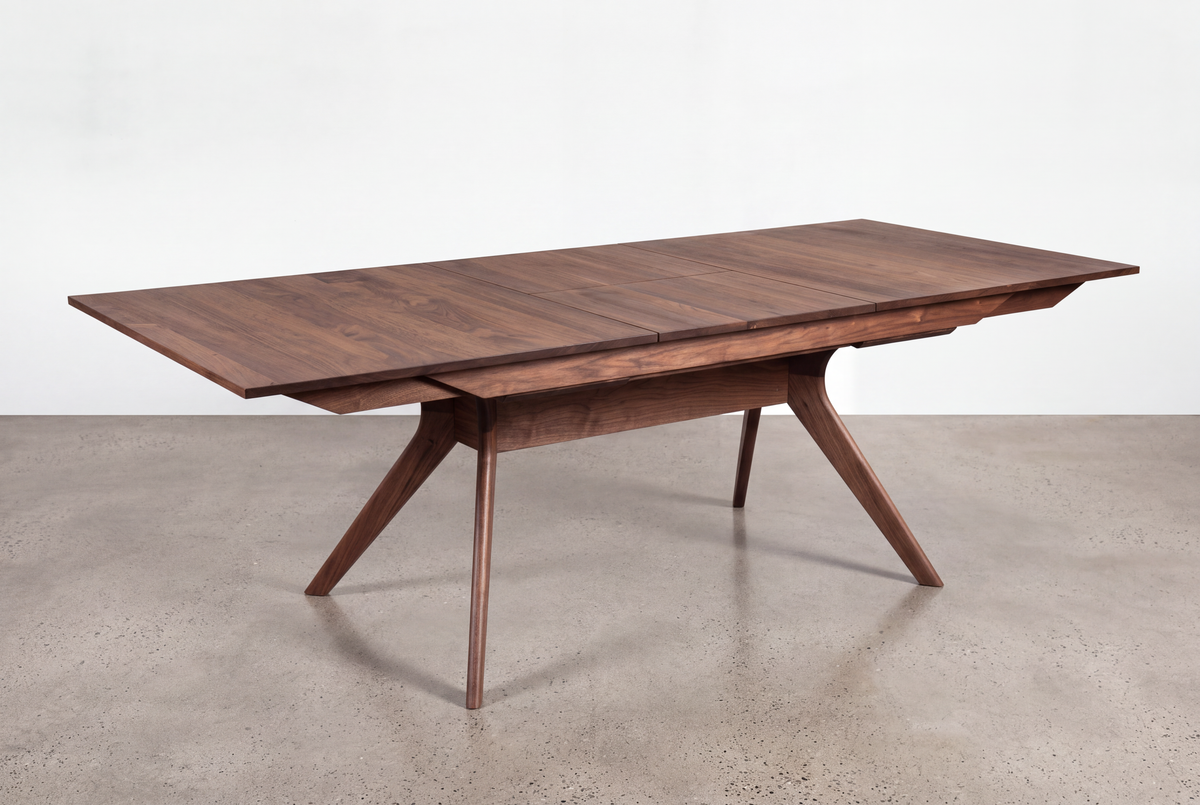 Solid Walnut Extendable Dining Table - Strata Collection | TY Fine Furniture