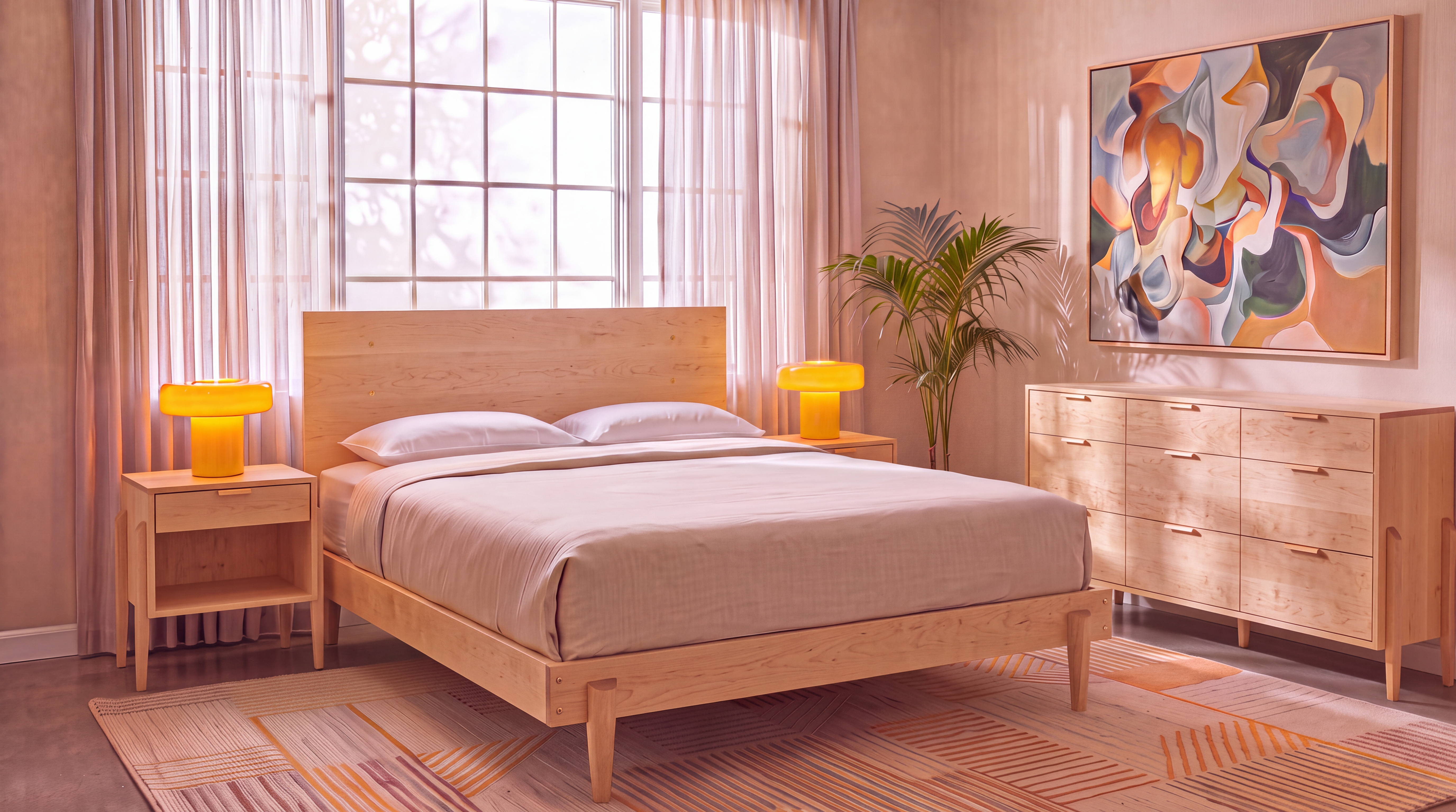 Solid Maple 6-Drawer Double Bank Dresser - Apollo Collection | Ty Fine Furniture