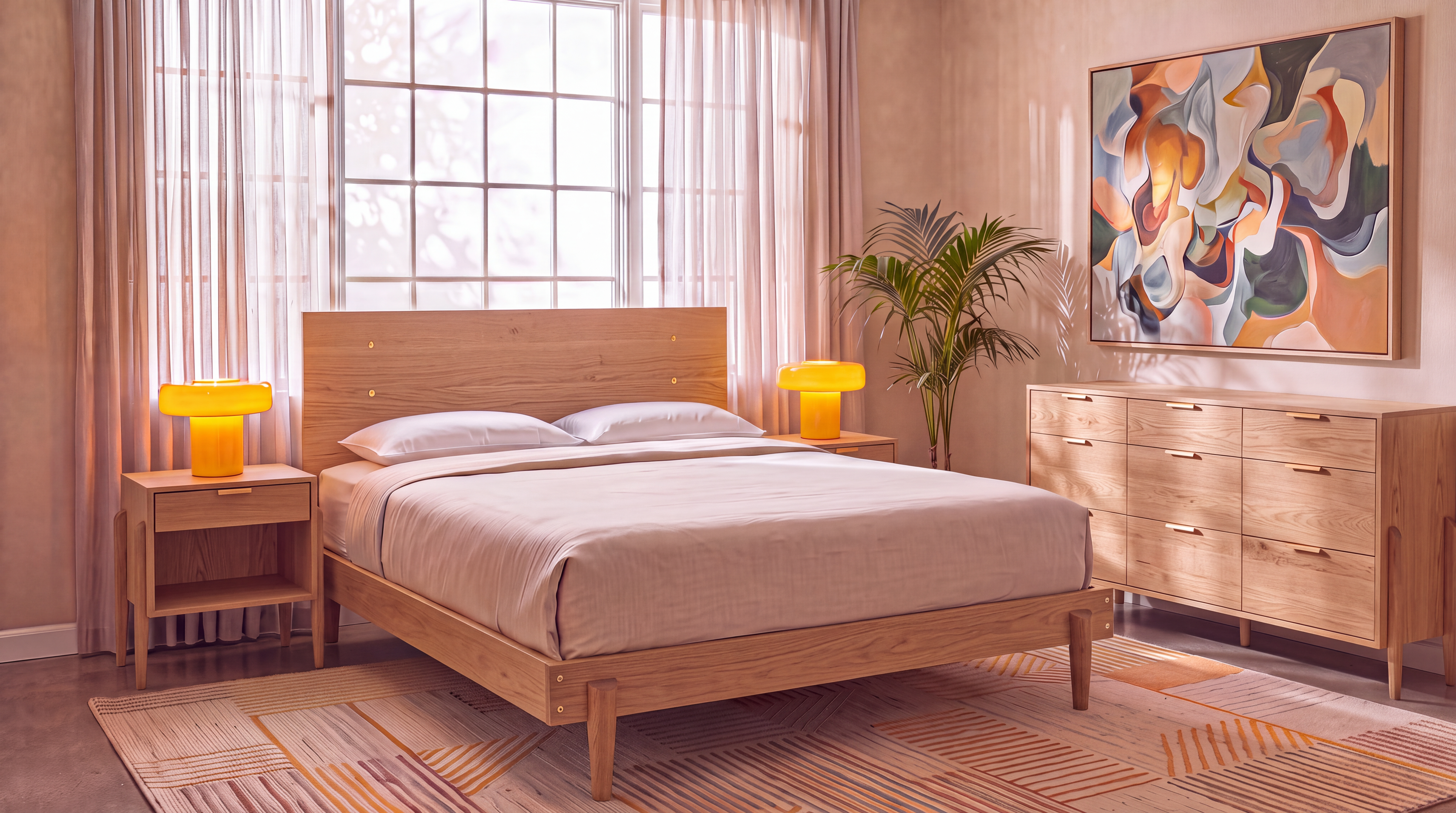 Solid White Oak 6-Drawer Double Bank Dresser - Apollo Collection | Ty Fine Furniture