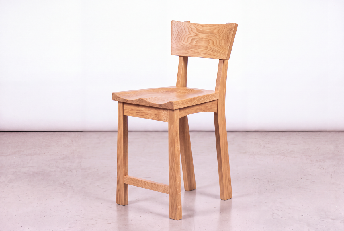 Solid White Oak Counter/Barstool - Enso Collection | TY Fine Furniture