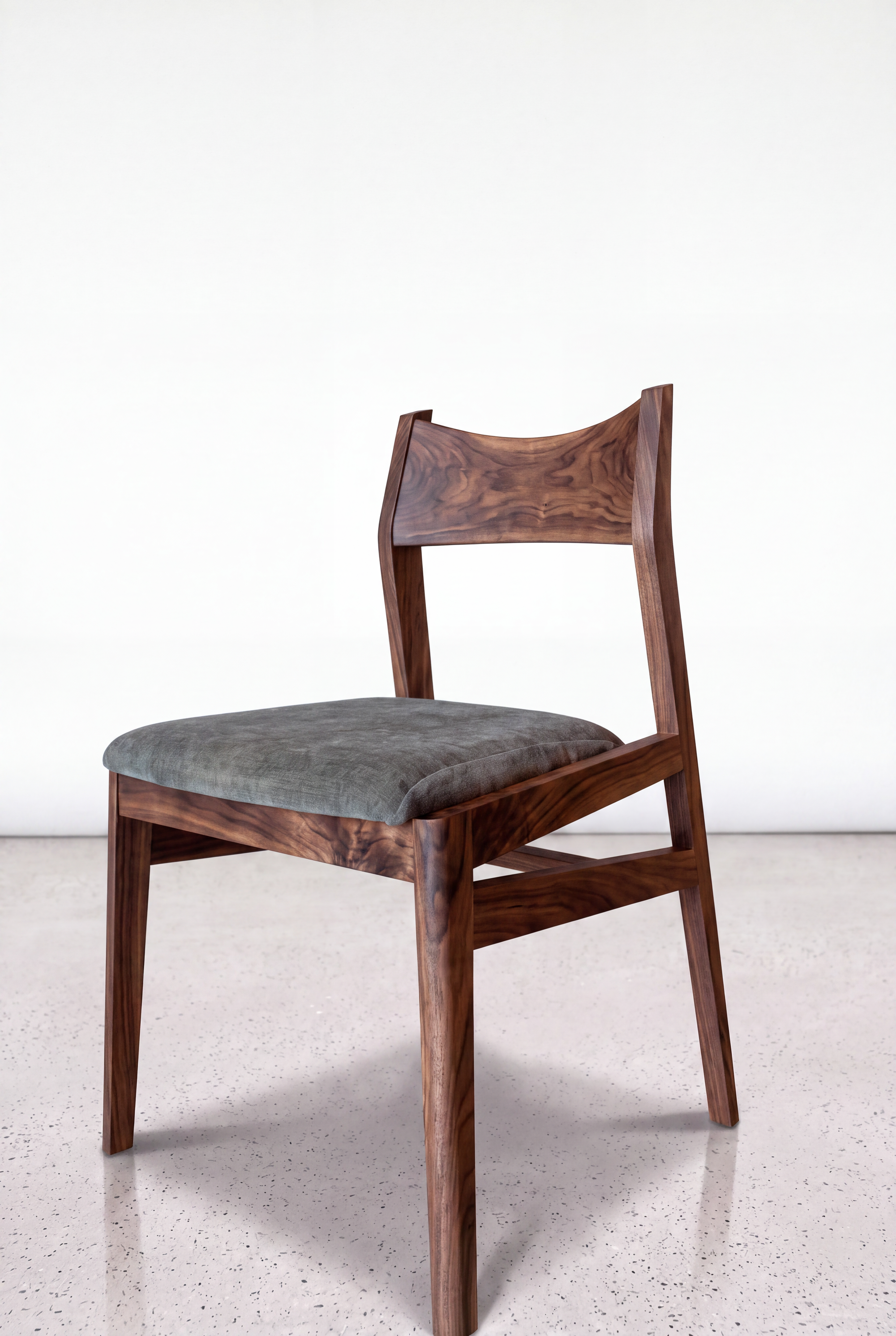 Solid Walnut Dining Chair - Strata Collection | T.Y. Fine Furniture