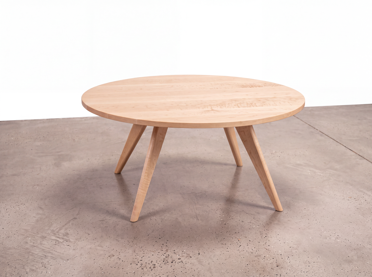 Solid Maple Round Coffee Table - Essentials Collection | TY Fine Furniture
