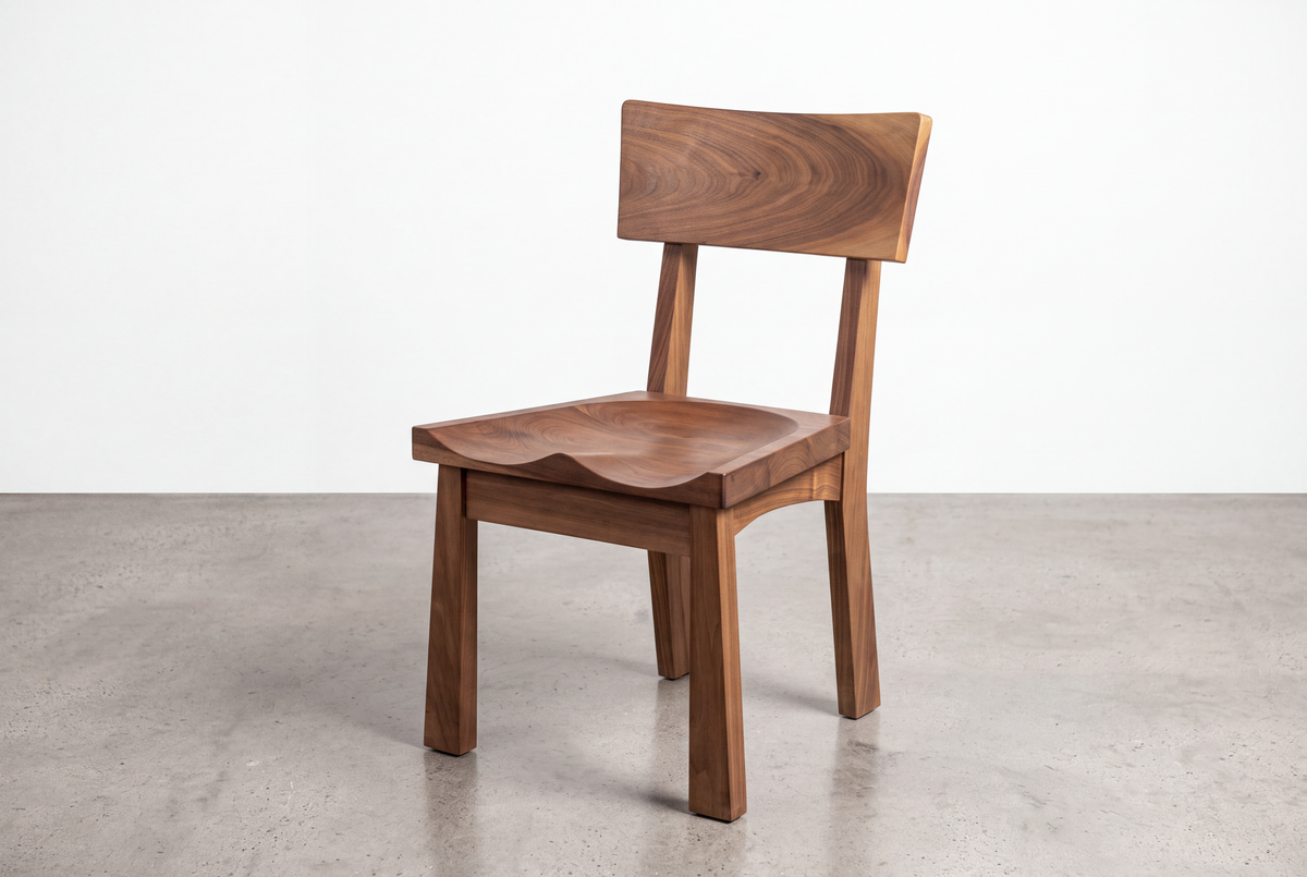Solid Walnut Dining Chair - Enso Collection | TY Fine Furniture