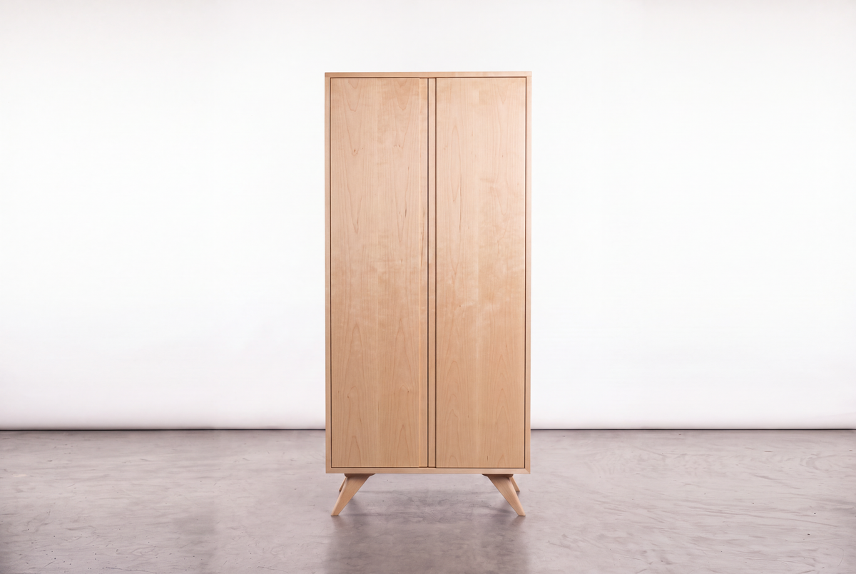 Solid Maple Tall Storage Cabinet - Modern Collection |TY Fine Furniture