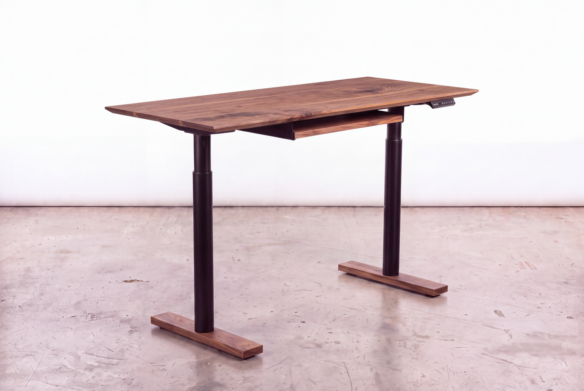 Solid Walnut Sit-Stand Desk - Enso Collection | Ty Fine Furniture