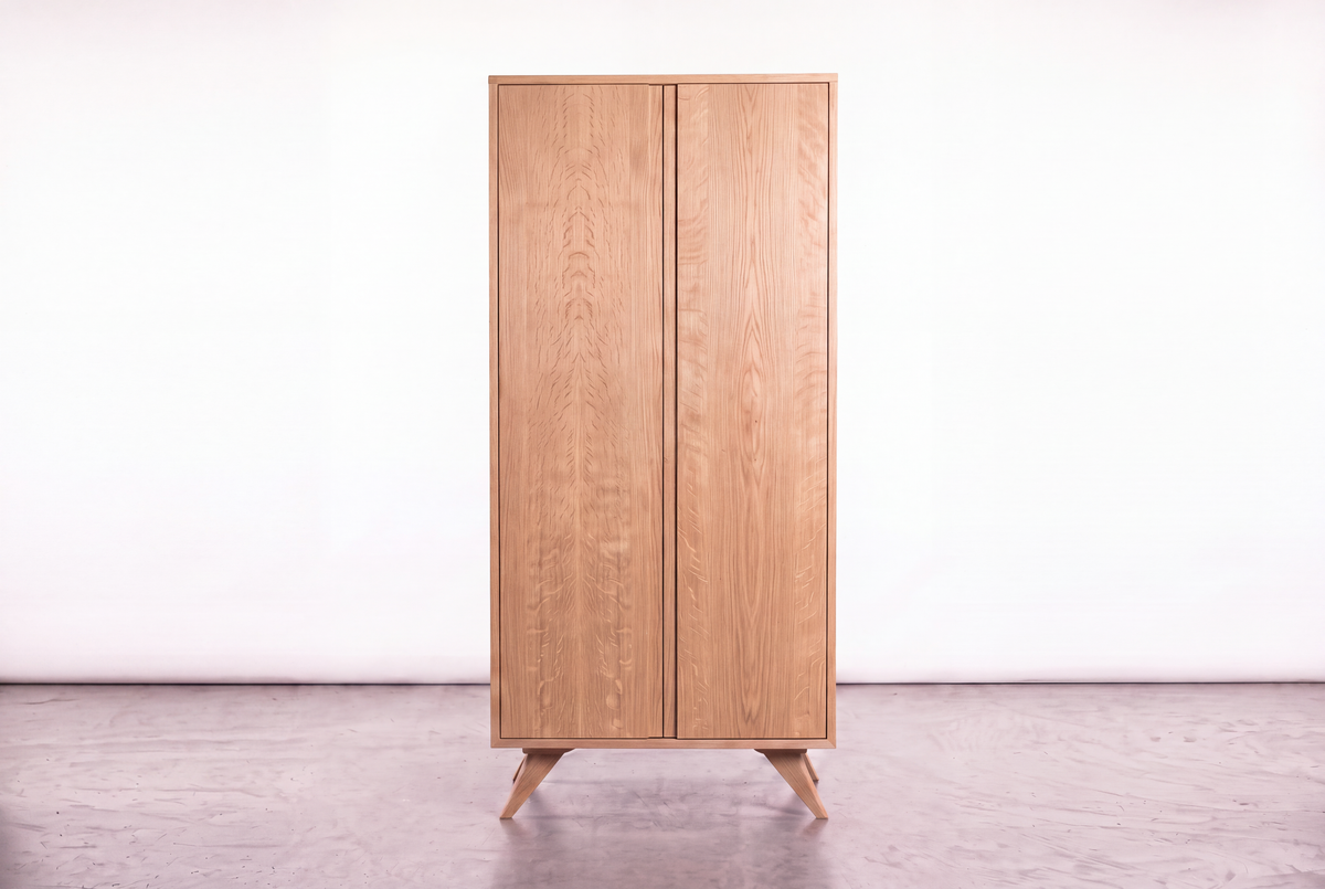 Solid White Oak Tall Storage Cabinet - Modern Collection |TY Fine Furniture