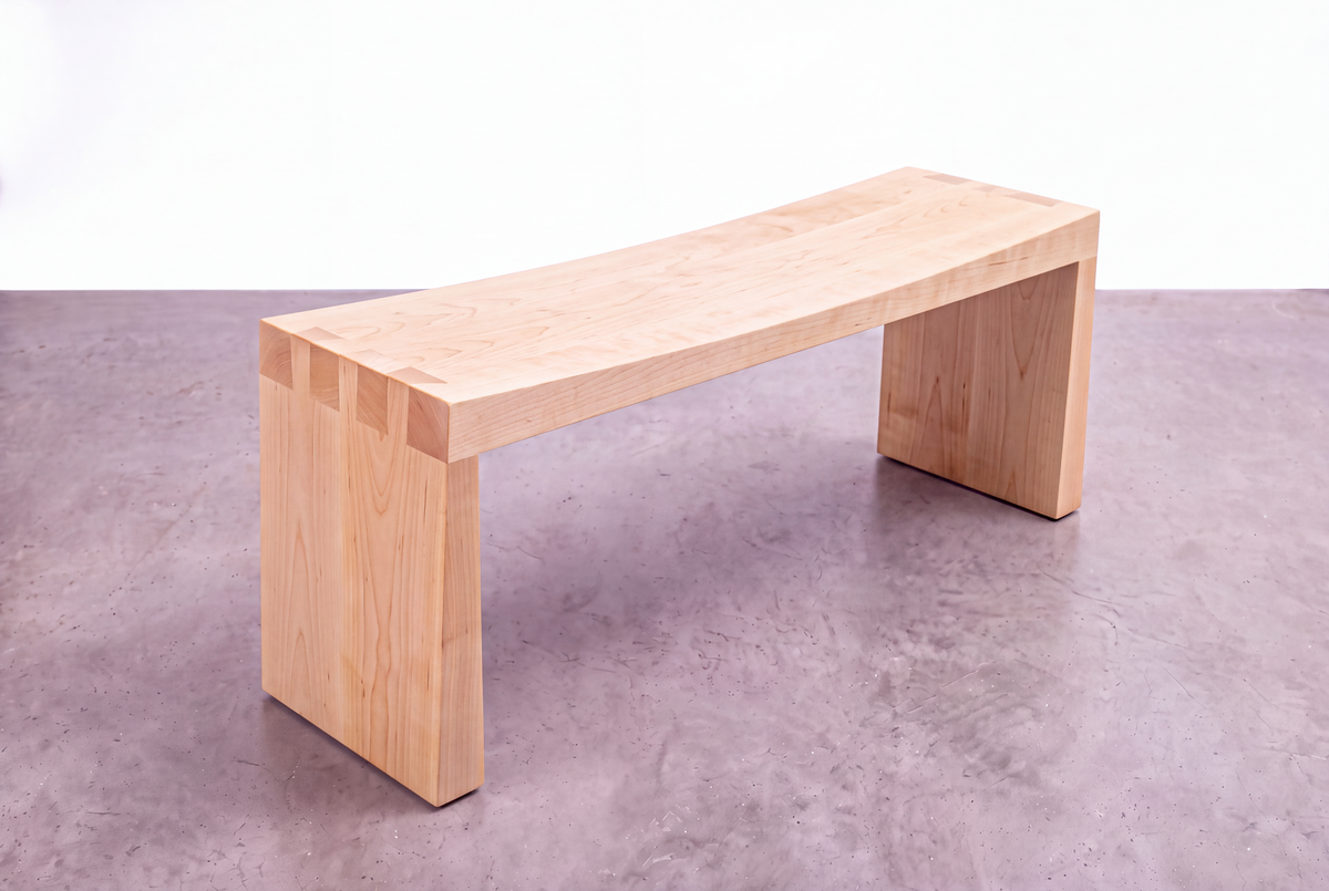 Solid Maple Wood Bench - Enso Collection | TY Fine Furniture