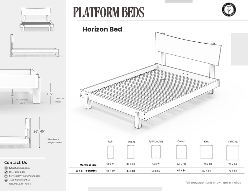 Horizon Platform Bed - Modern Platform Bed