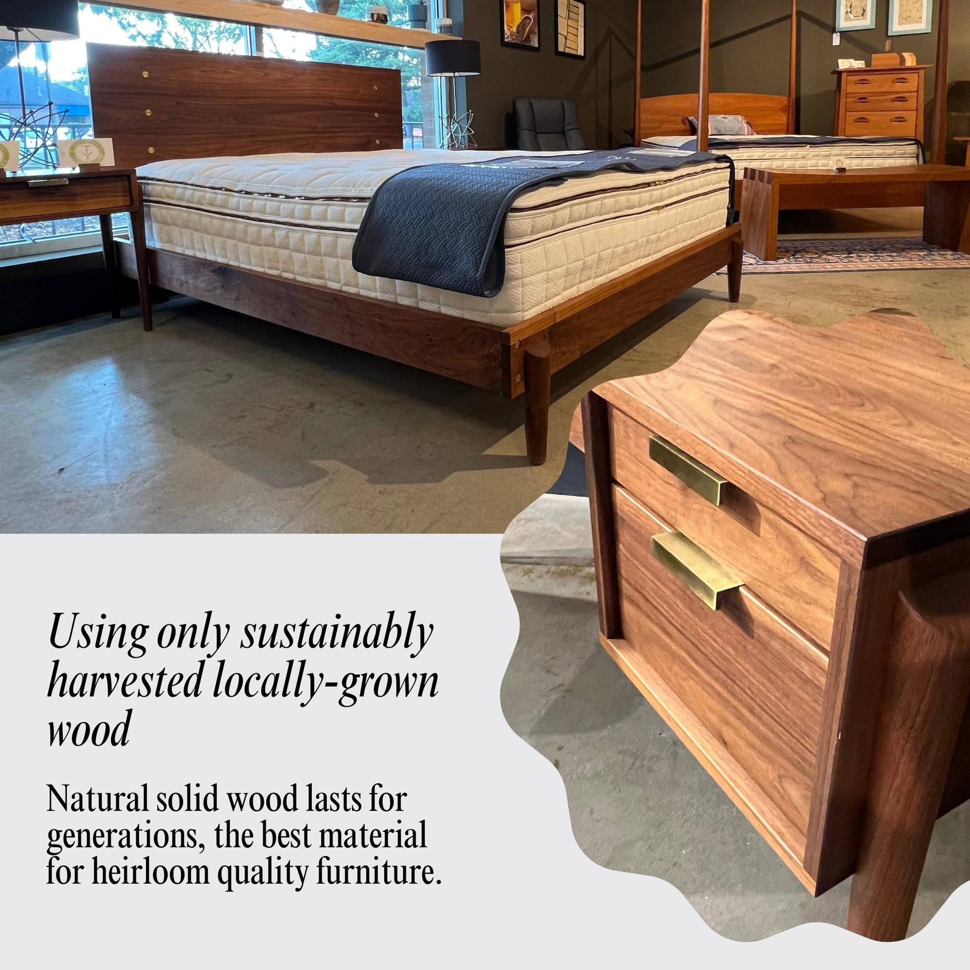 Apollo Platform Bed - Solid Wood Modern Bed Frame
