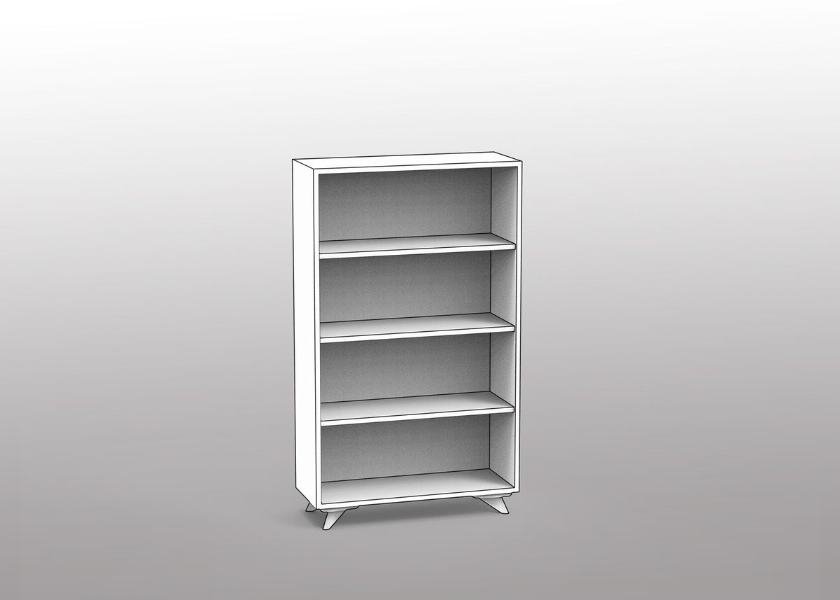 Customizable Modern Bookcase Mid 1 Column T.Y. Fine Furniture