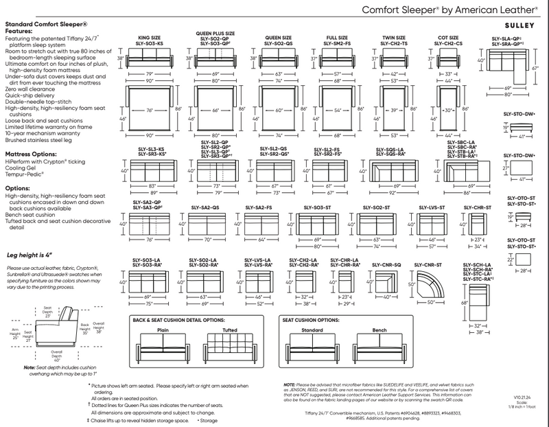 American Leather SULLEY Comfort Sleeper