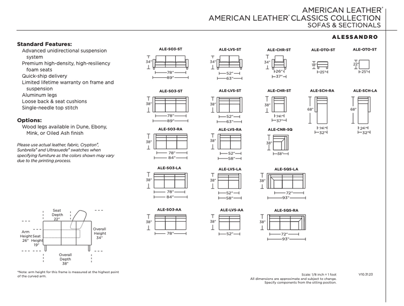 American Leather Alessandro Chair