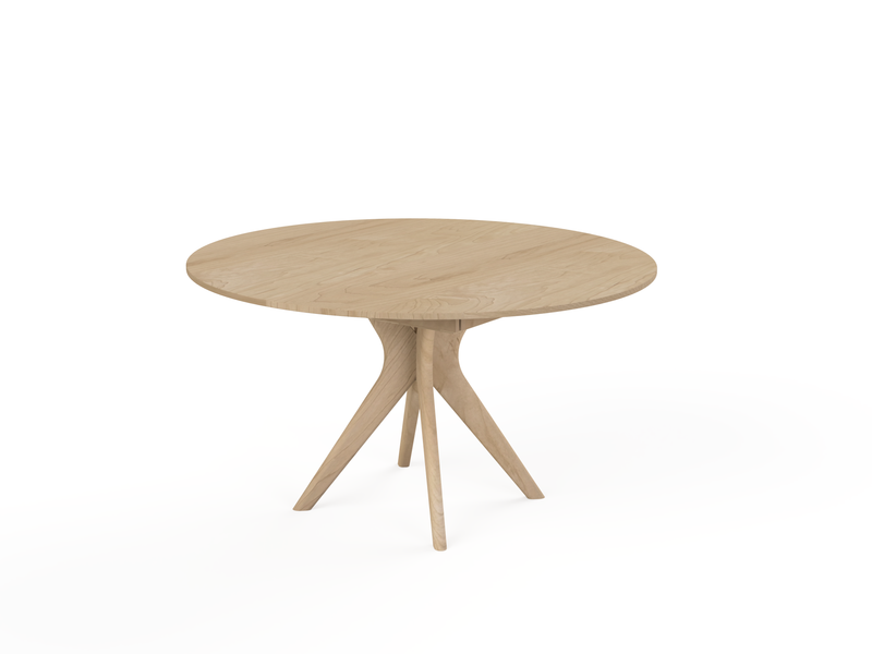 Strata Extendable Round Dining Dinette Table - Solid Wood Extension Dining Table