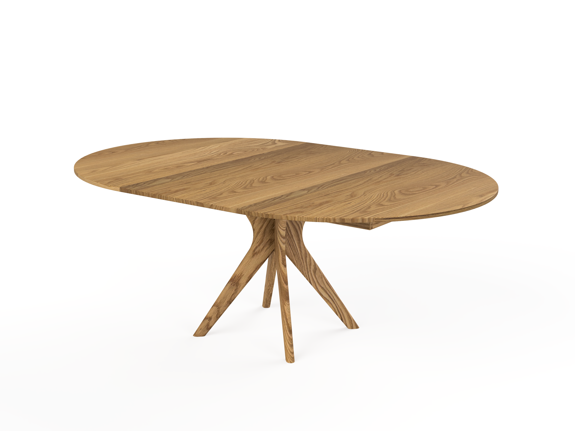 Strata Extendable Round Dining Dinette Table - Solid Wood Extension Dining Table