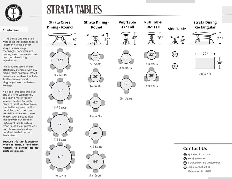Strata Extendable Dining Table - Solid Wood Extension Dining Table