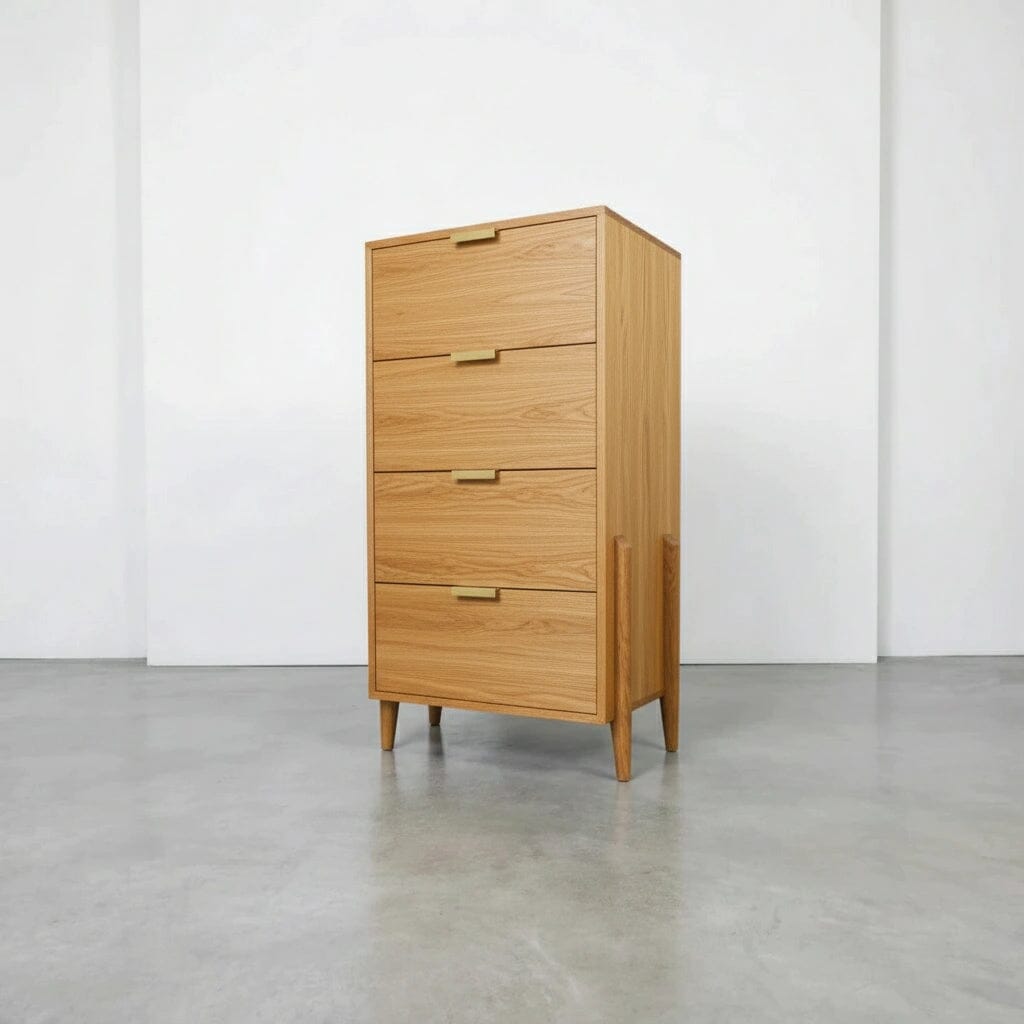 slim fit dress slacks Sikaic Drawers Led Tall Dresser with Charging Station White main image 1