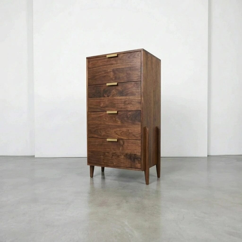 Apollo Tall Dresser in Walnut - Solid Wood