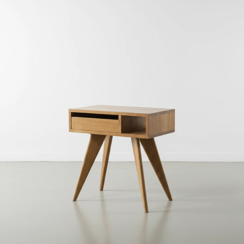 Modern Side Table 100% Solid Wood Handmade in USA