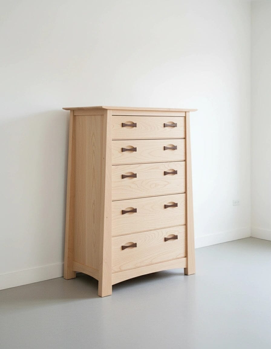 5 drawer wood dresser Enso 5-Drawer Tall Dresser - Solid Wood