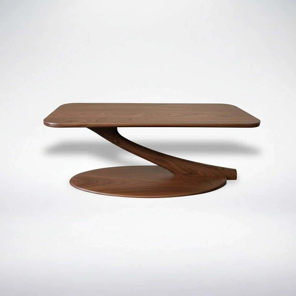 Cantilever Coffee Table Solid Wood- Walnut