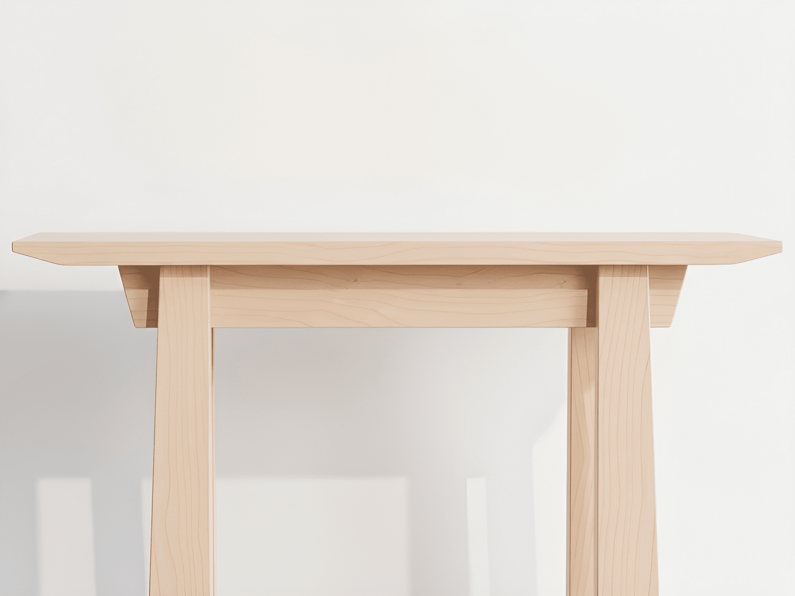 The Horizon Side Table in Maple by TY Fine Furniture features minimalist, solid wood design with clean lines and straight legs—perfect as a light accent against a white wall. Handcrafted in Columbus, OH.