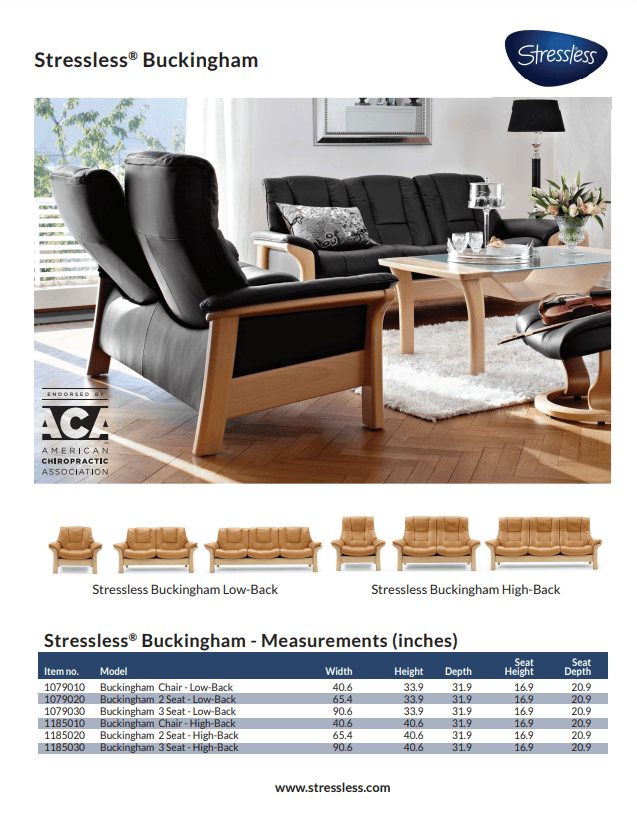 Stressless Buckingham Sofa, Loveseat, Chair