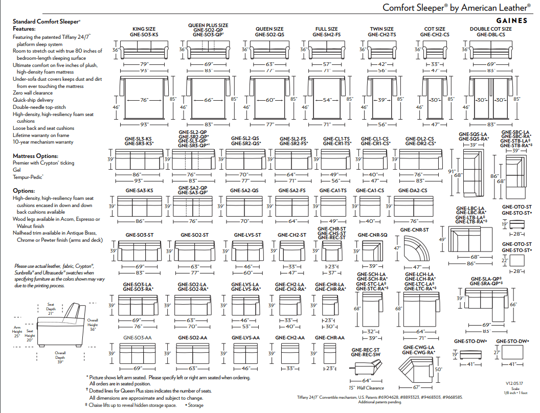 American Leather GAINES Comfort Sleeper