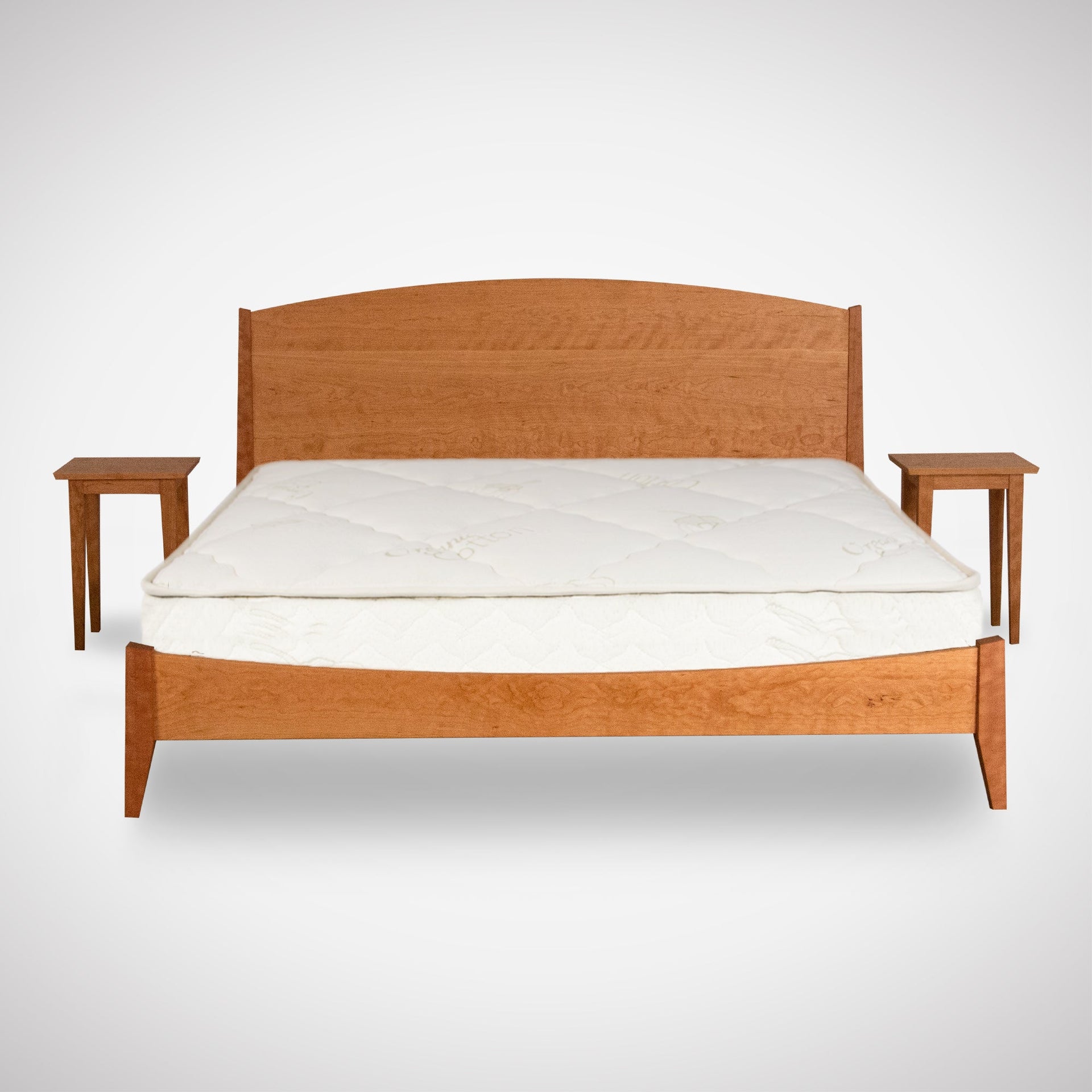 Shaker solid wood bed frame crafted in Columbus, Ohio