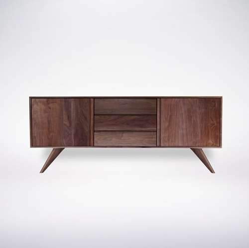 Modern Credenza & Buffet - Solid Wood | Columbus Walnut / Standard by Ty Fine Furniture Modern Credenza & Buffet - Solid Wood | Columbus Walnut / Standard by Ty Fine Furniture
