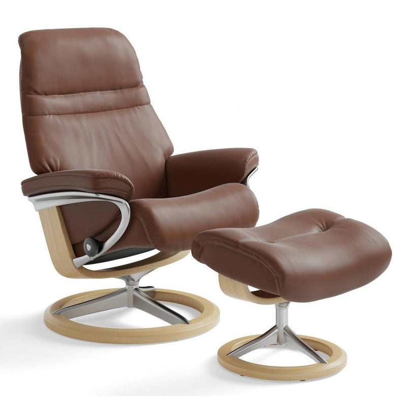 Stressless Sunrise Recliner with Ottoman